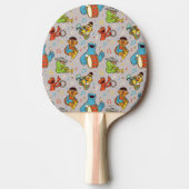 Sesame Street Band Grey Pattern Tafeltennisbatje (Voorkant)