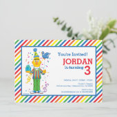 Sesame Street | Bert Gestreepte Verjaardag Kaart (Staand voorkant)