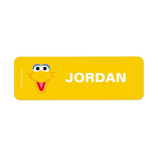 Sesame Street Big Bird - Label voor terug naar sch (Voorkant)