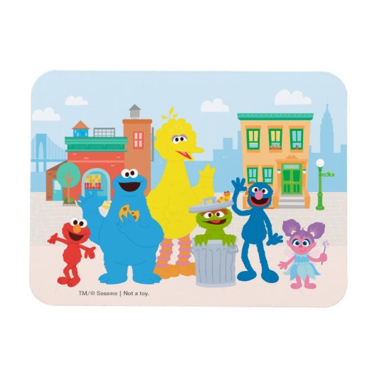 Sesame Street | Buurt Scene Magneet (Horizontaal)