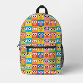 Sesame Street Character Eyes Pattern Bedrukte Rugzak (Voorkant)