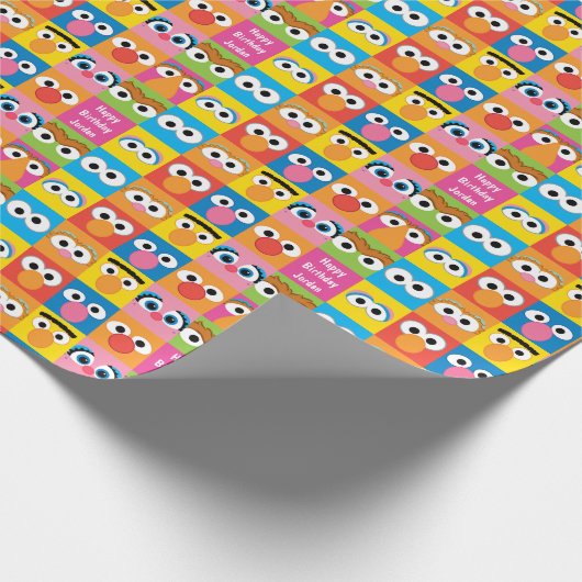 Sesame Street Character Eyes Pattern Cadeaupapier (Hoek)