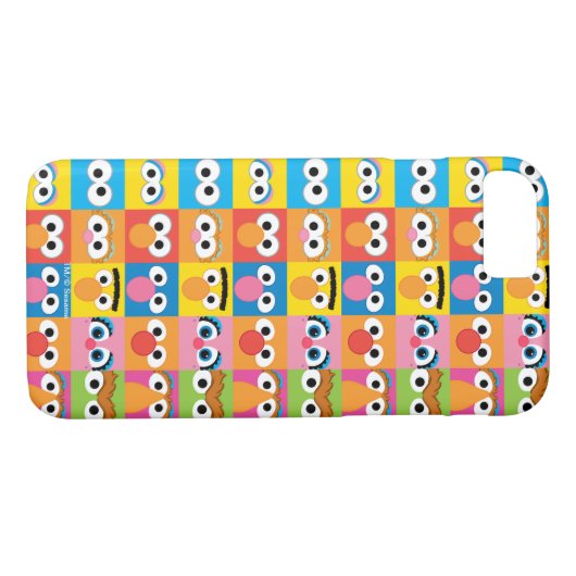 Sesame Street Character Eyes Pattern Case-Mate iPhone Case (Achterkant (Horizontaal))