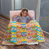 Sesame Street Character Eyes Pattern Fleece Deken