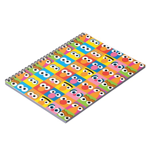 Sesame Street Character Eyes Pattern Notitieboek (Linkerzijde)