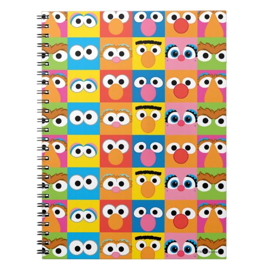 Sesame Street Character Eyes Pattern Notitieboek (Voorkant)