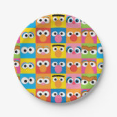 Sesame Street Character Eyes Pattern Papieren Bordje (Voorkant)