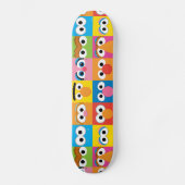 Sesame Street Character Eyes Pattern Persoonlijk Skateboard (Voorkant)