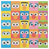 Sesame Street Character Eyes Pattern Stof (Swatch)