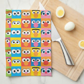 Sesame Street Character Eyes Pattern Theedoek (Quarter Fold)