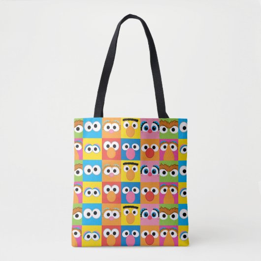 Sesame Street Character Eyes Pattern Tote Bag (Voorkant)