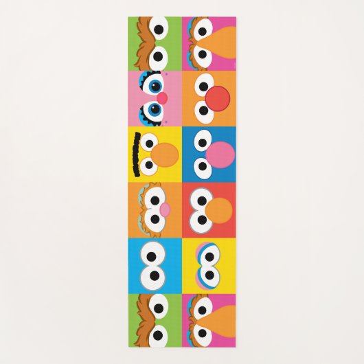 Sesame Street Character Eyes Pattern Yogamat (Voorkant)