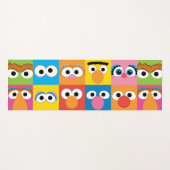 Sesame Street Character Eyes Pattern Yogamat (Voorkant (horizontaal))
