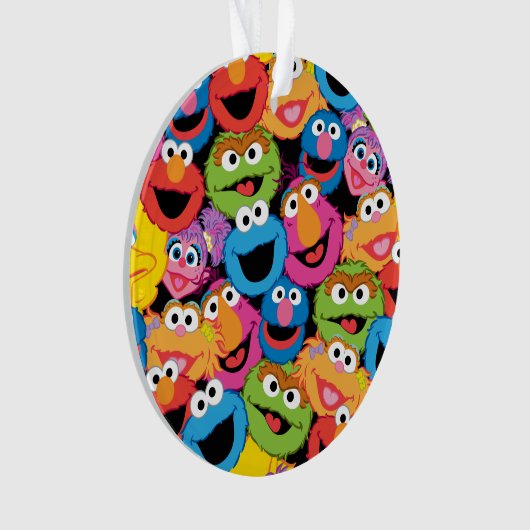 Sesame Street Character Faces Pattern Ornament (voorkant)