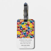 Sesame Street Character Facter Pattern Bagagelabel (Achterkant verticaal)