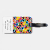 Sesame Street Character Facter Pattern Bagagelabel (Achterkant horizontaal)