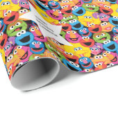 Sesame Street Character Facter Pattern Cadeaupapier (Rol Hoek)