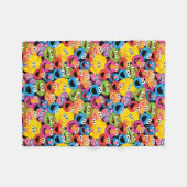 Sesame Street Character Facter Pattern Fleece Deken (Voorkant (Horizontaal))