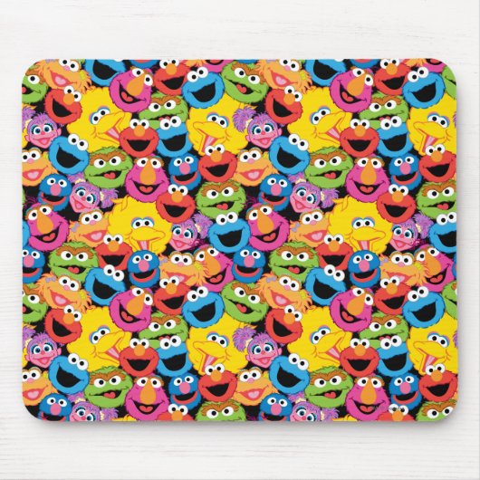 Sesame Street Character Facter Pattern Muismat (Voorkant)