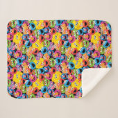 Sesame Street Character Facter Pattern Sherpa Deken (Voorkant (horizontaal))