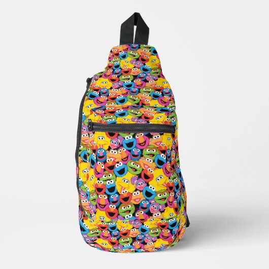 Sesame Street Character Facter Pattern Sling Bag (Voorkant)