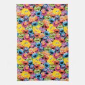 Sesame Street Character Facter Pattern Theedoek (Verticaal)