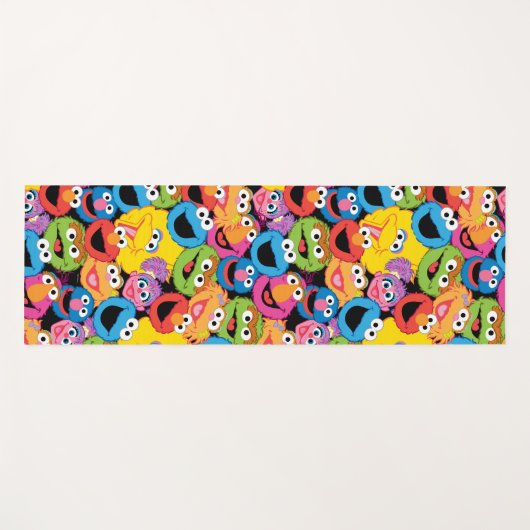 Sesame Street Character Facter Pattern Yogamat (Voorkant (horizontaal))