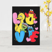 Sesame Street Character Love Valentine Kaart (Gele Bloem)