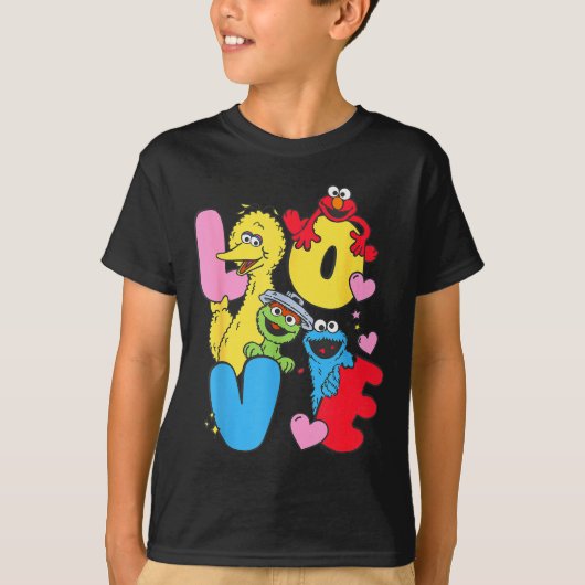 Sesame Street Character Love Valentine T-shirt (Voorkant)