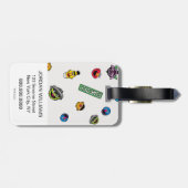 Sesame Street Character Pattern Bagagelabel (Achterkant horizontaal)