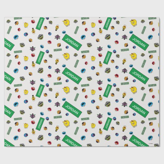 Sesame Street Character Pattern Cadeaupapier (Vlak)