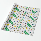 Sesame Street Character Pattern Cadeaupapier (Uitgerold)