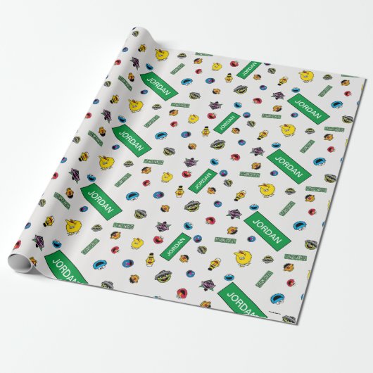 Sesame Street Character Pattern Cadeaupapier (Uitgerold)