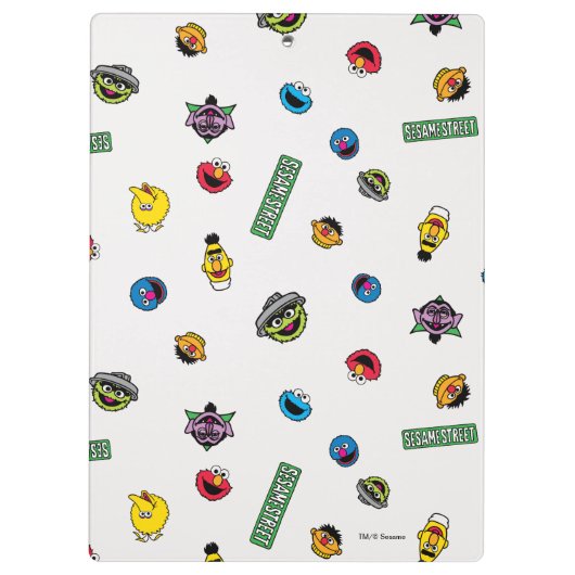 Sesame Street Character Pattern Klembord (Achterkant)