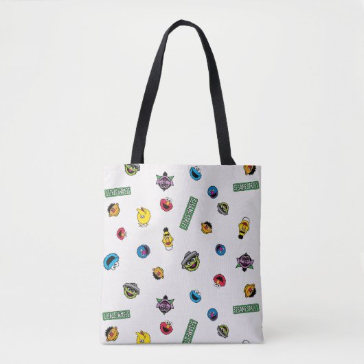 Sesame Street Character Pattern Tote Bag (Voorkant)
