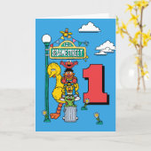 Sesame Street Characters Birthday Card Kaart (Gele Bloem)