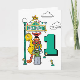 Sesame Street Characters Birthday Card Kaart