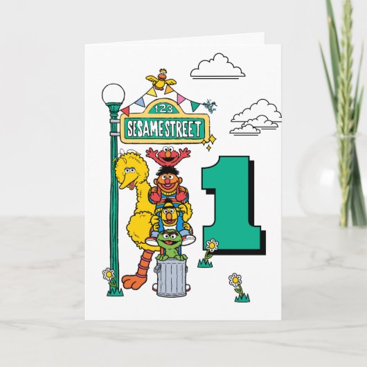 Sesame Street Characters Birthday Card Kaart (Voorkant)