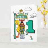Sesame Street Characters Birthday Card Kaart (Gele Bloem)