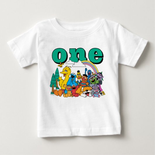 Sesame Street Characters First Birthday Baby T-Shi (Voorkant)