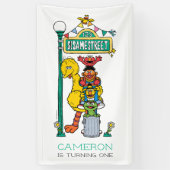 Sesame Street Characters First Birthday Banner (Verticaal)