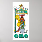 Sesame Street Characters First Birthday Poster (Voorkant)