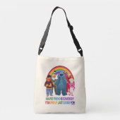 Sesame Street Characters | Friends Quote Crossbody Tas (Achterkant)