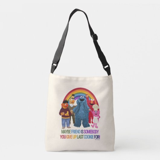 Sesame Street Characters | Friends Quote Crossbody Tas (Achterkant)