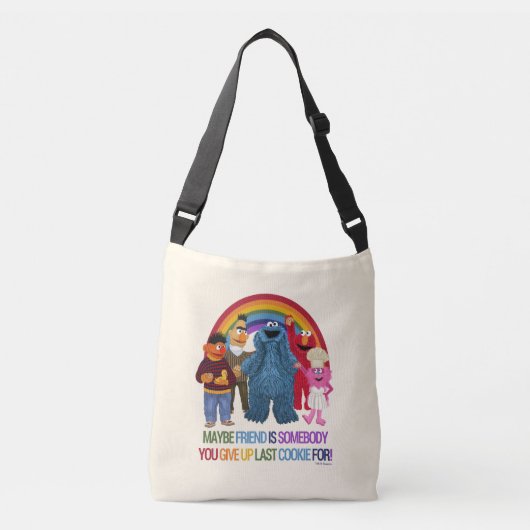 Sesame Street Characters | Friends Quote Crossbody Tas (Voorkant)