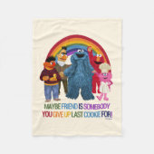 Sesame Street Characters | Friends Quote Fleece Deken (Voorkant)