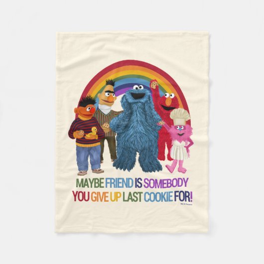 Sesame Street Characters | Friends Quote Fleece Deken (Voorkant)