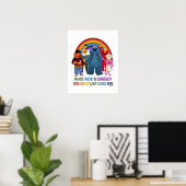 Sesame Street Characters | Friends Quote Poster (Thuiskantoor)