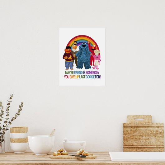 Sesame Street Characters | Friends Quote Poster (Keuken)