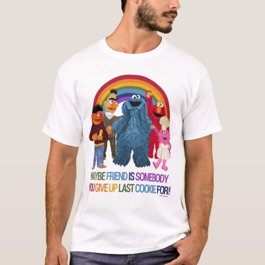 Sesame Street Characters | Friends Quote T-shirt (Voorkant)